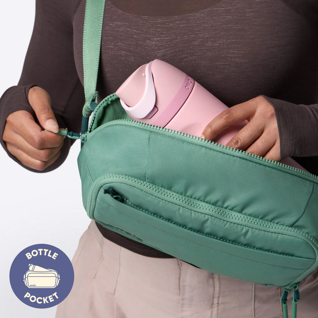 The All-Day Crossbody, Smooth Weave / Sea Glass